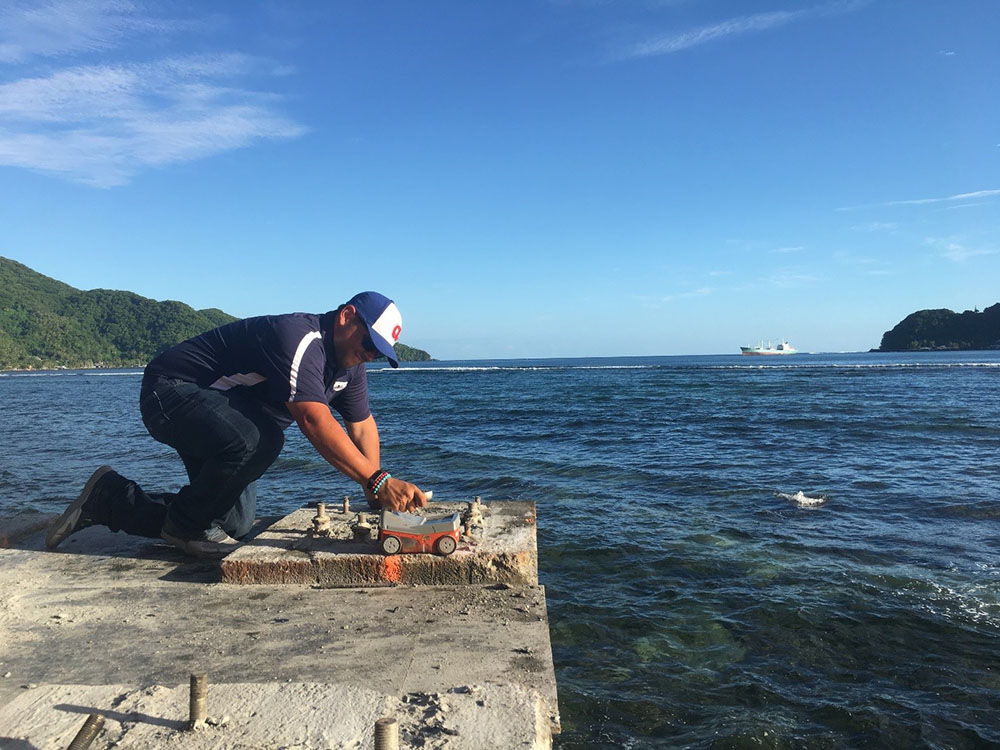 Concrete Pillar Scanning with GPR - American Samoa, Pago Pago