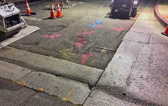 Gas Line Located for Pipeline Company in Los Angeles, CA